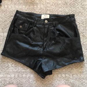 Pins & Needles leather shorts.